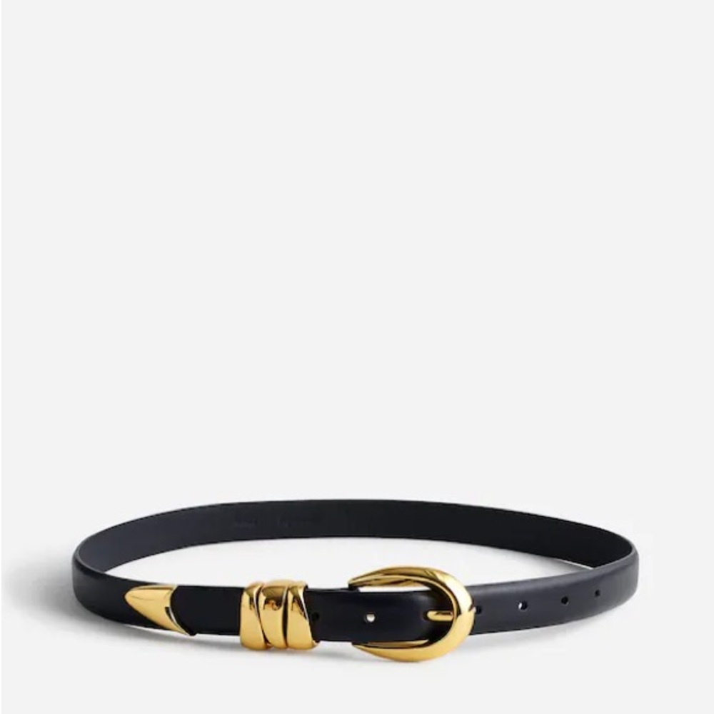 Madewell Triple Metal Keeper Belt Black- Size Large